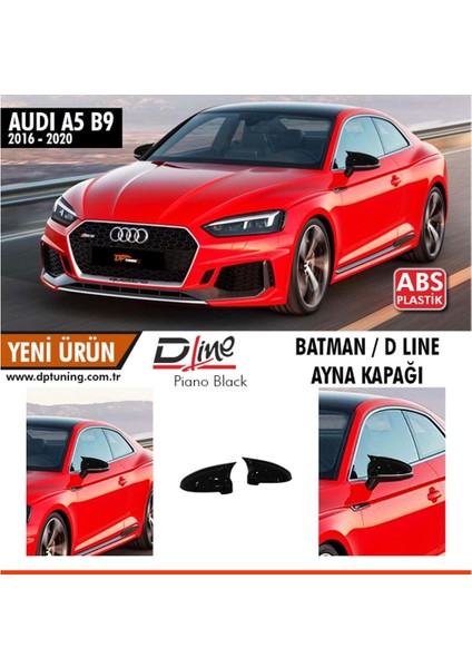 Audı A4 16-21 / A5 Sinyalli 16-20 Yarasa Ayna Kapağı P.black
