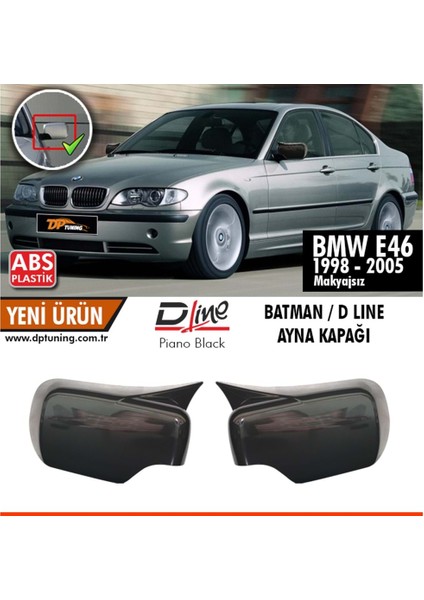 bmw 3 Seri E46 98-05 Yarasa Ayna Kapağı P.black