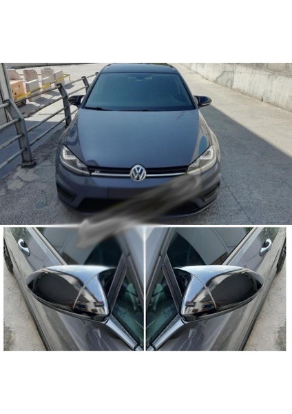 Vw Golf 7/7,5 2012-2019 Yarasa Ayna Kapağı P.black