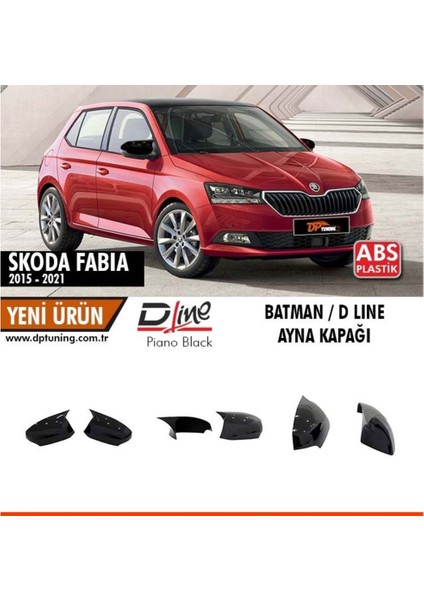 Skoda Fabıa 15-21 / Rapıd 15-17 Yarasa Ayna Kapağı P.black