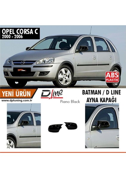 Opel Corsa C 2000-2006 Yarasa Ayna Kapağı P.black