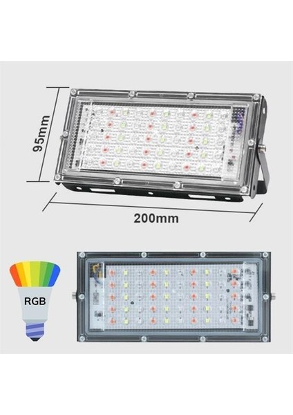Kumandalı LED Işık Dış Cephe Aydınlatması Çok Renkli Rgb LED Panel Işık Partiled Aydınlatma