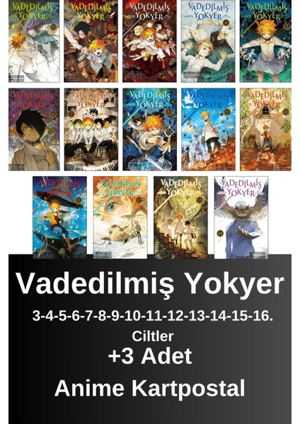 Vadedilmiş Yokyer 3. 4. 5. 6. 7. 8. 9. 10. 11. 12. 13. 14. 15. 16. Ciltler (14 Kitap) | Anime Kartpostallar - Kaiu Şirai