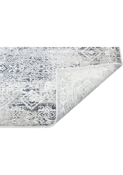 VR 08 GREY BLACK XW - VERONA - Yumuşak İpeksi Tuşeli Yüksek Alçak Oymalı Modern İnce Makine Halısı