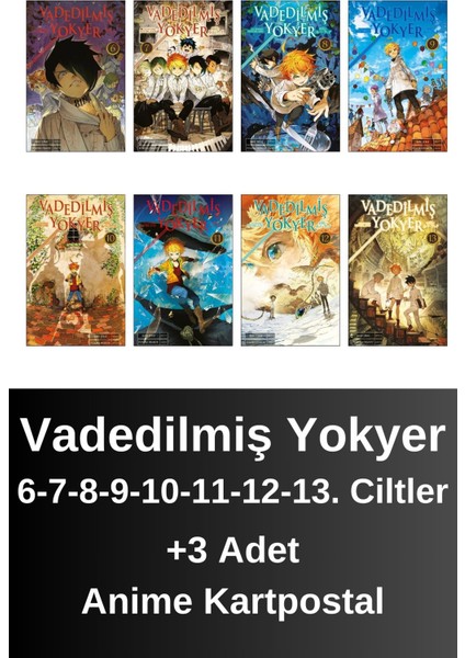 Vadedilmiş Yokyer 6. 7. 8. 9. 10. 11. 12. 13. Ciltler (8 Kitap) | Anime Kartpostallar - Kaiu Şirai