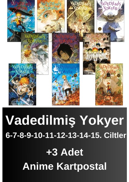 Vadedilmiş Yokyer 6. 7. 8. 9. 10. 11. 12. 13. 14. 15. Ciltler (10 Kitap) | Anime Kartpostallar - Kaiu Şirai