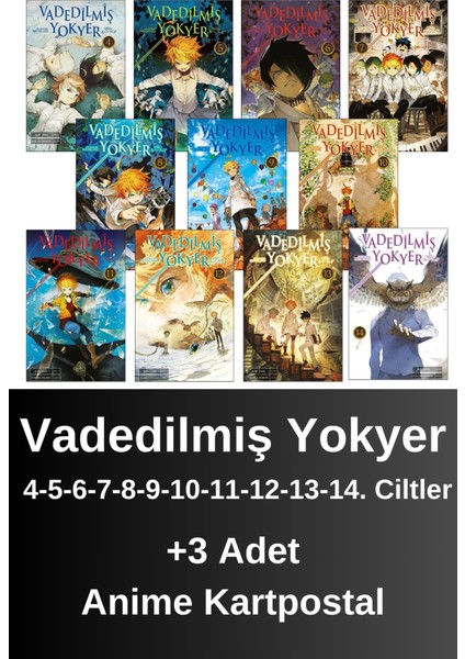 Vadedilmiş Yokyer 4. 5. 6. 7. 8. 9. 10. 11. 12. 13. 14. Ciltler (11 Kitap) | Anime Kartpostallar - Kaiu Şirai