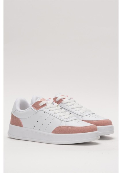 Unisex Düz Hafif Taban Günlük Sneaker Ayakkabı BEYAZ - PUDRA modelleri