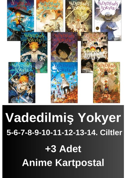 Vadedilmiş Yokyer 5. 6. 7. 8. 9. 10. 11. 12. 13. 14. Ciltler (10 Kitap) | Anime Kartpostallar - Kaiu Şirai