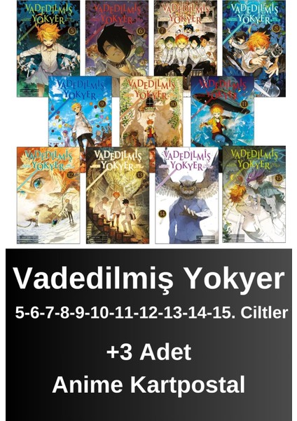 Vadedilmiş Yokyer 5. 6. 7. 8. 9. 10. 11. 12. 13. 14. 15. Ciltler (11 Kitap) | Anime Kartpostallar - Kaiu Şirai