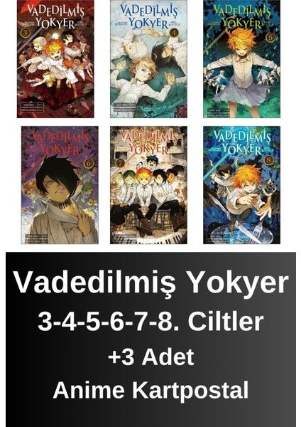 Vadedilmiş Yokyer 3. 4. 5. 6. 7. 8. Ciltler (6 Kitap) | Anime Kartpostallar - Kaiu Şirai