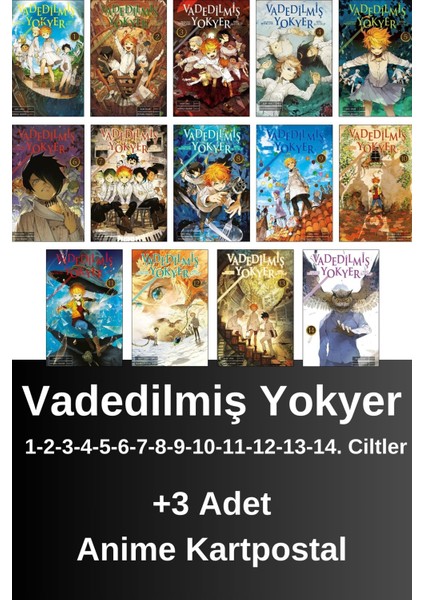 Vadedilmiş Yokyer 1. 2. 3. 4. 5. 6. 7. 8. 9. 10. 11. 12. 13. 14. Ciltler (14 Kitap) | Anime Kartpostallar - Kaiu Şirai