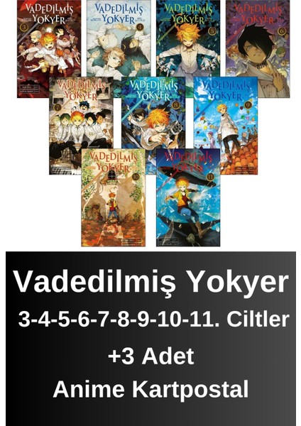 Vadedilmiş Yokyer 3. 4. 5. 6. 7. 8. 9. 10. 11. Ciltler (9 Kitap) | Anime Kartpostallar - Kaiu Şirai