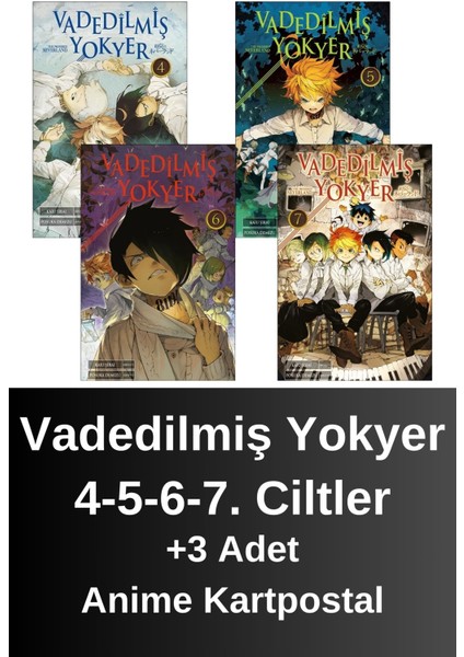 Vadedilmiş Yokyer 4. 5. 6. 7. Ciltler (4 Kitap) | Anime Kartpostallar - Kaiu Şirai