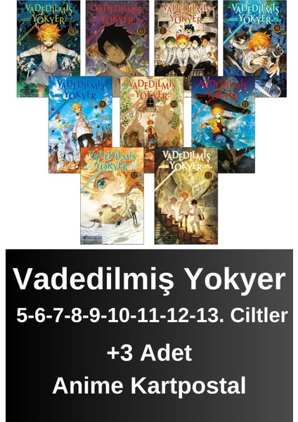 Vadedilmiş Yokyer 5. 6. 7. 8. 9. 10. 11. 12. 13. Ciltler (9 Kitap) | Anime Kartpostallar - Kaiu Şirai