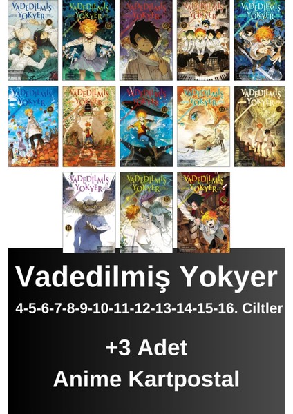 Vadedilmiş Yokyer 4. 5. 6. 7. 8. 9. 10. 11. 12. 13. 14. 15. 16. Ciltler (13 Kitap) | Anime Kartpostallar - Kaiu Şirai