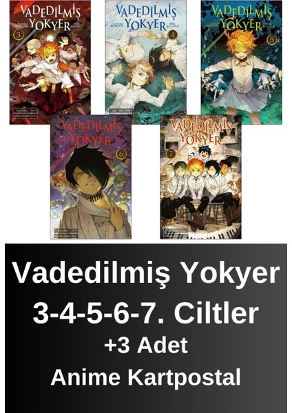 Vadedilmiş Yokyer 3. 4. 5. 6. 7. Ciltler (5 Kitap) | Anime Kartpostallar - Kaiu Şirai
