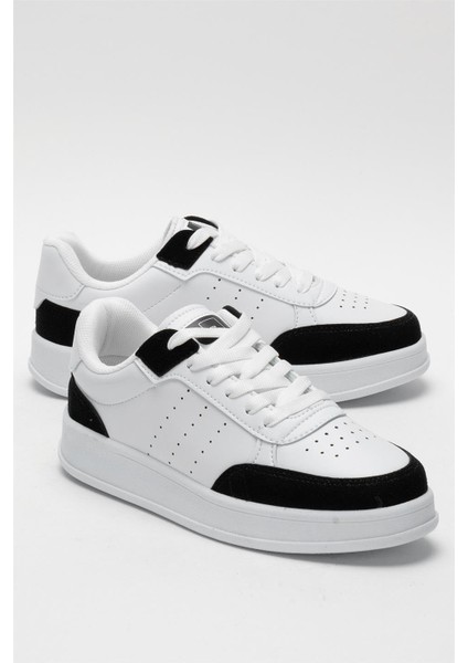 Unisex Düz Hafif Taban Günlük Sneaker Ayakkabı BEYAZ - SİYAH fiyatları