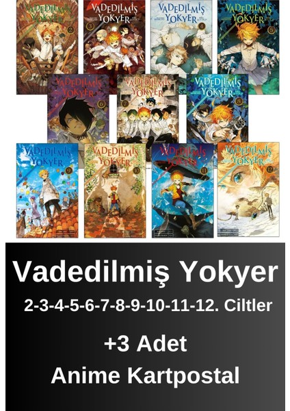 Vadedilmiş Yokyer 2. 3. 4. 5. 6. 7. 8. 9. 10. 11. 12. Ciltler (11 Kitap) | Anime Kartpostallar - Kaiu Şirai
