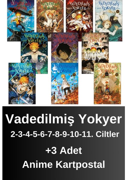 Vadedilmiş Yokyer 2. 3. 4. 5. 6. 7. 8. 9. 10. 11. Ciltler (10 Kitap) | Anime Kartpostallar - Kaiu Şirai