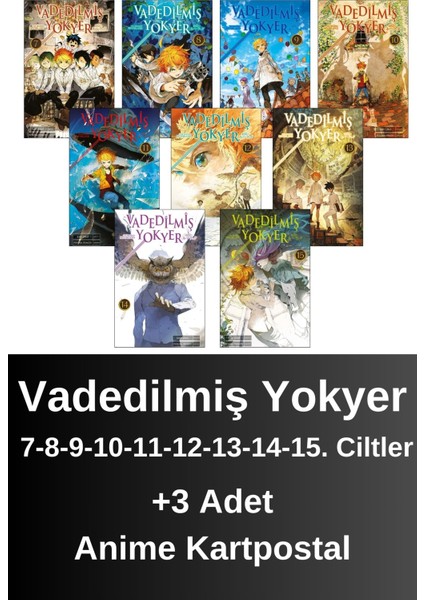 Vadedilmiş Yokyer 7. 8. 9. 10. 11. 12. 13. 14. 15. Ciltler (9 Kitap) | Anime Kartpostallar - Kaiu Şirai