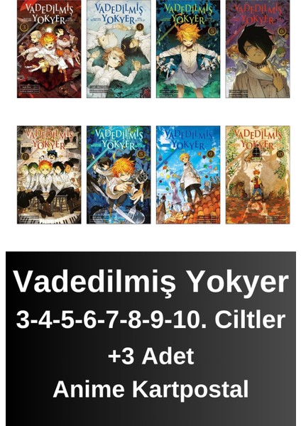 Vadedilmiş Yokyer 3. 4. 5. 6. 7. 8. 9. 10. Ciltler (8 Kitap) | Anime Kartpostallar - Kaiu Şirai