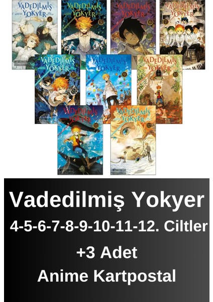 Vadedilmiş Yokyer 4. 5. 6. 7. 8. 9. 10. 11. 12. Ciltler (9 Kitap) | Anime Kartpostallar - Kaiu Şirai
