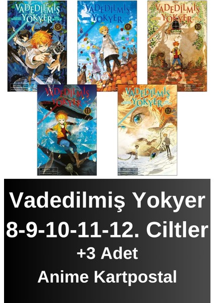Vadedilmiş Yokyer 8. 9. 10. 11. 12. Ciltler (5 Kitap) | Anime Kartpostallar - Kaiu Şirai