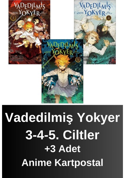 Vadedilmiş Yokyer 3. 4. 5. Ciltler (3 Kitap) | Anime Kartpostallar - Kaiu Şirai