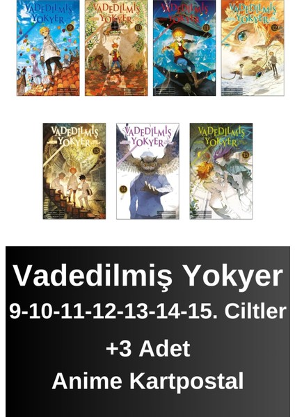 Vadedilmiş Yokyer 9. 10. 11. 12. 13. 14. 15. Ciltler (7 Kitap) | Anime Kartpostallar - Kaiu Şirai