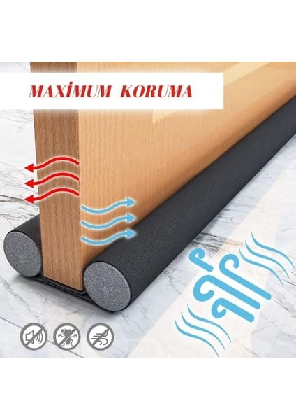 Kapı Altı Rüzgar Önleyici,ısı Yalıtım Süngeri, Kapı Altı Sızdırmaz Bant, Eşik Altlığı, Kapı Stoperi (Gri)