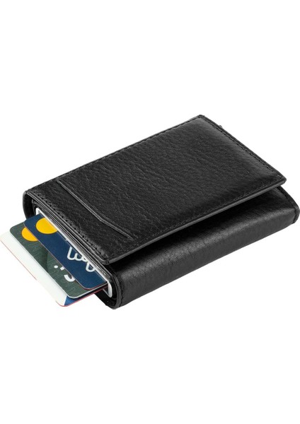 Deri Mekanizmalı Cüzdan/kartlık Siyah fiyatları