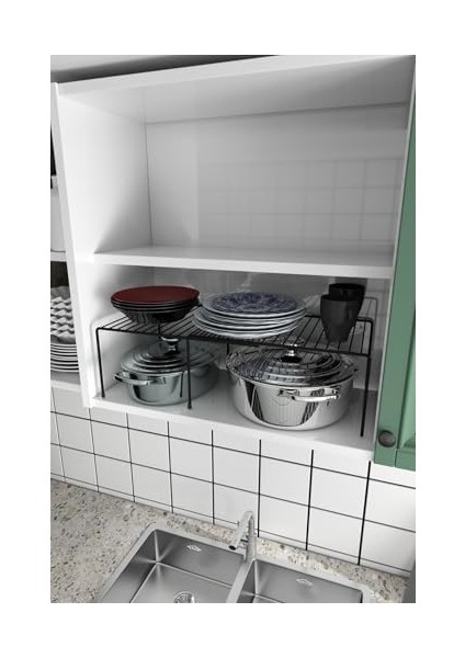 Raf Ayarlanabilir Dolap Içi Düzenleyici Mutfak Düzenleyici Banyo Düzenleyici