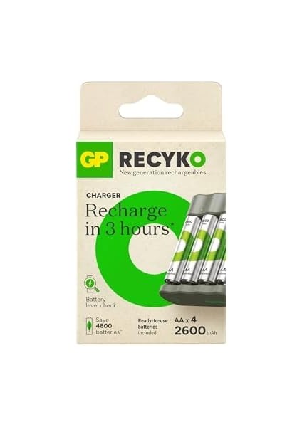 B441 USB Pil Şarj Cihazı 4 Adet 2600MAH Aa Kalem Pilli Set