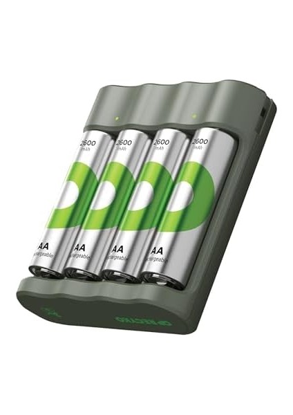 B441 USB Pil Şarj Cihazı 4 Adet 2600MAH Aa Kalem Pilli Set
