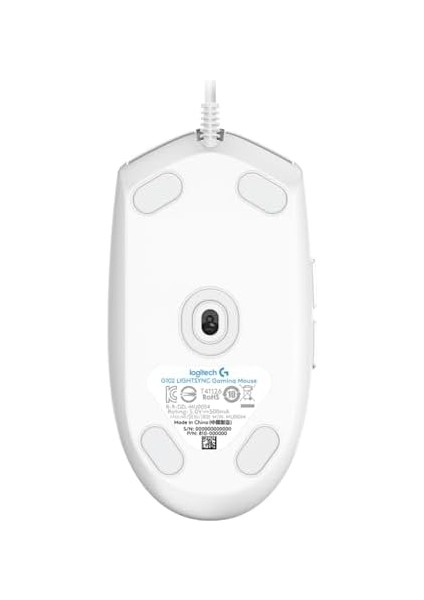 G G102 Kablolu Oyuncu Mouse, Lıghtsync Rgb Aydınlatma, 8.000 Dpı, 6 Programlanabilir Tuş, Beyaz