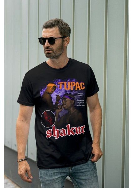 2pac Tshirt Siyah Tupac Tişört