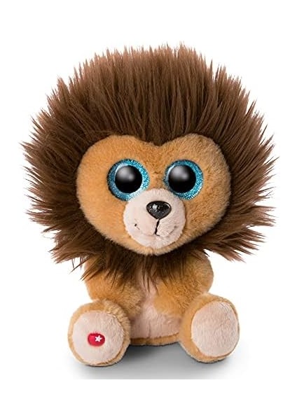 46946 Original - Glubschis Cliff 15 cm - Büyük Gözlü Yumuşak Oyuncak Aslan - Parıltılı Gözlü Peluş Oyuncak - Doldurulmuş Hayvan Severler Için Sevimli Oyuncak, Kahverengi