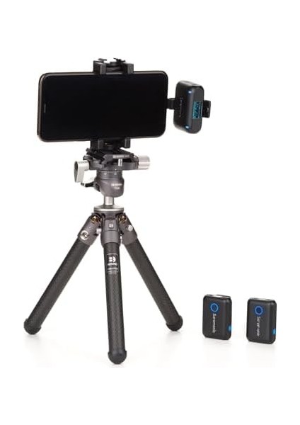 Blink 500+ B2 2 Kişilik Kablosuz Mikrofon Sistemi, Cihaz Montajlı Alıcı 3,5 Mm, Usb-C ve Yıldırım Çıkışları, Şarj Kutusu, Gürültü Önleyici ve Manyetik Montaj