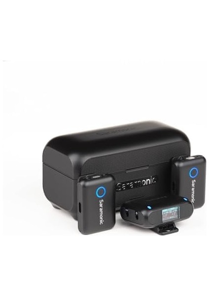Blink 500+ B2 2 Kişilik Kablosuz Mikrofon Sistemi, Cihaz Montajlı Alıcı 3,5 Mm, Usb-C ve Yıldırım Çıkışları, Şarj Kutusu, Gürültü Önleyici ve Manyetik Montaj