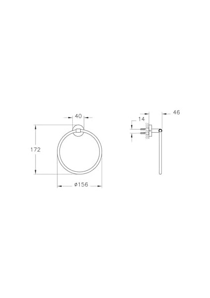 Base 200 A44101 Halka Havluluk, Krom