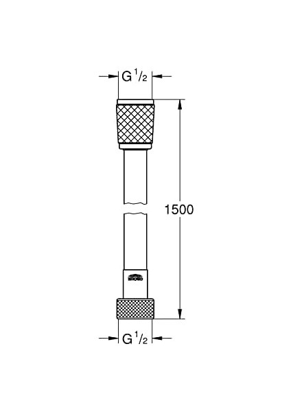 Vitalioflex Trend 1500 mm Duş Hortumu, Krom, 28741002