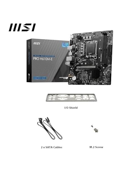 MB Pro H610M-E Soket 1700 Ddr5 5600MHZ(OC) HDMI VGA M.2 Usb3.2 1x 1g Lan Matx