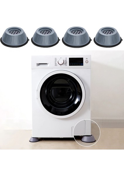 Çamaşır Makinesi Sarsıntı Titreşim Ses Önleyici Kaydırmaz Ayak 4lü Set (4604)
