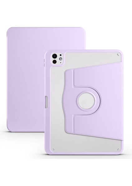 iPad Pro 11 2024 Kılıf Termik Kalem Bölmeli Dönebilen Standlı Kılıf