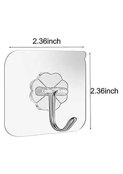 Yapışkanlı Duvar Kancaları Banyo Mutfak 24 Paket Ağır Hizmet 10 kg (Maks) Çivisiz Yapışkan Askılar Paslanmaz Kancalı Yardımcı Havlu Banyo Tavan Kancaları