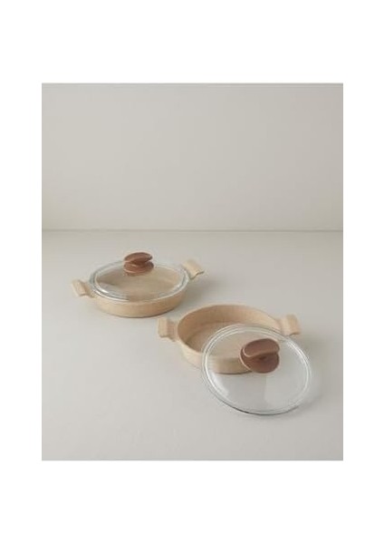 Home Mocha Alüminyum 4 Parça Kapaklı Sahan 18-20 cm Kahverengi