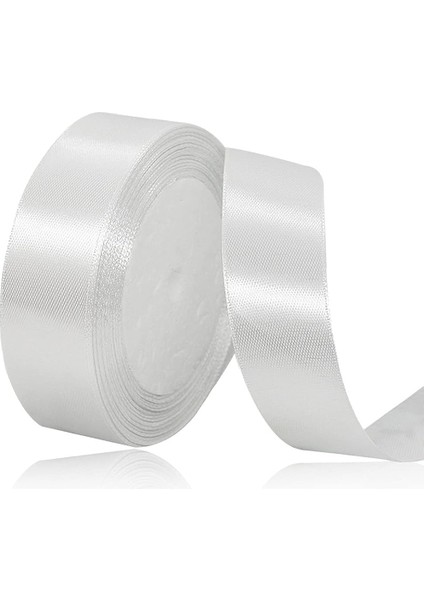 Beyaz Saten Kurdele 4 cm 10 Metre