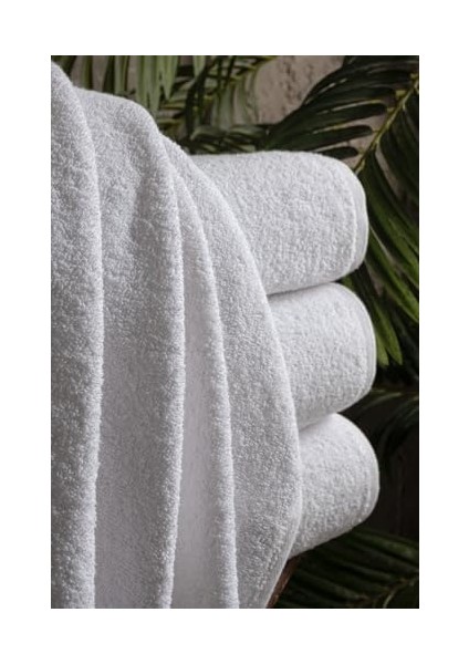 Home Simple 1 Adet 50 x 90 cm Klasik Lüks Beyaz Banyo Otel ve El Yüz Havlusu | Pamuk Kalın 2 Kat Emici Otellere ve Banyolara Uygun (50 x 90, Adet, 1)