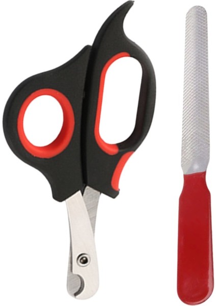 Evcil Hayvan Tırnak Makası ve Törpü Seti Manikür Pedikür Pati Bakım Aleti Kaymaz Sap (4604)